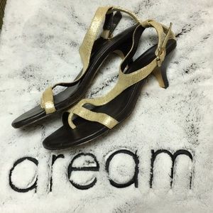 Donald J. Pliner Gold Heeled Sandal